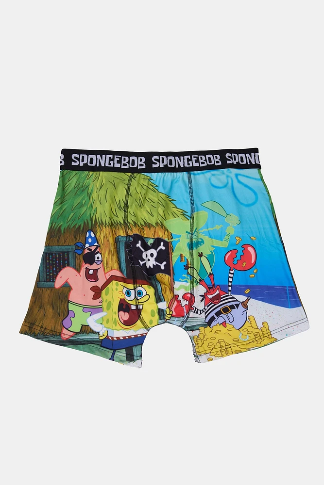 Mens SpongeBob Graphic Boxer Brief - Multi /