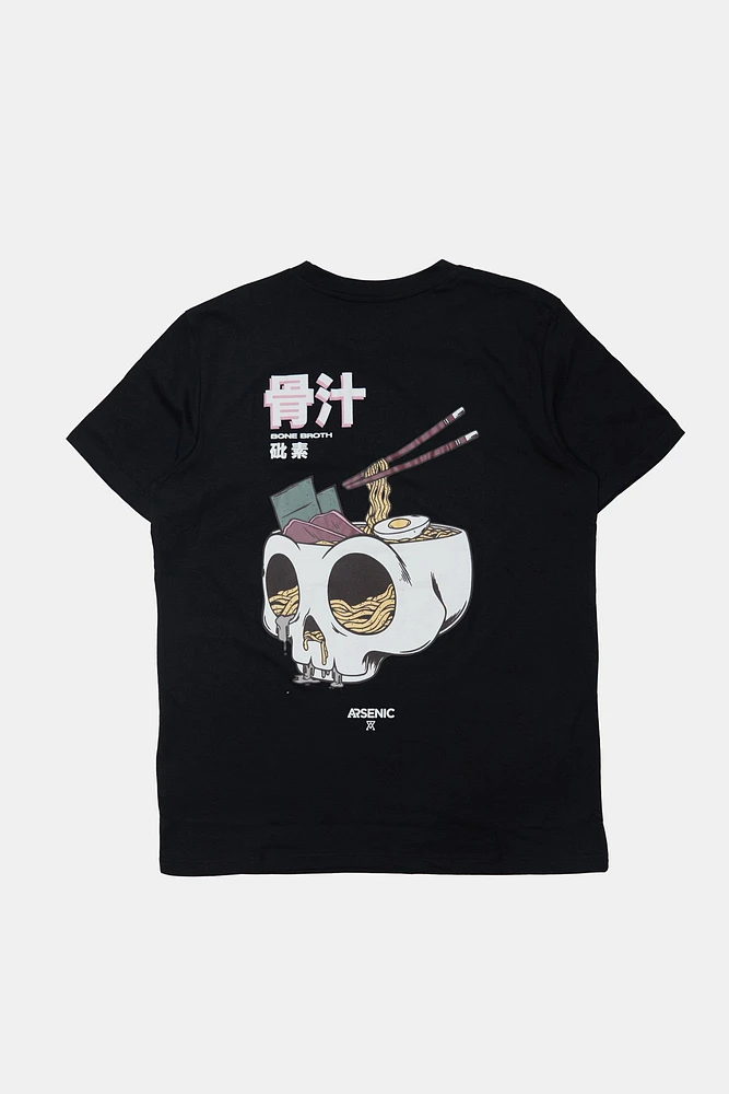 Arsenic Mens Ramen Skull T-Shirt