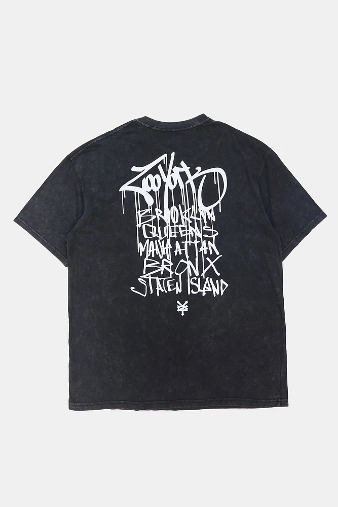 Zoo York Mens Washed Relaxed Logo T-Shirt - /