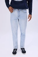 Mens Light Wash Slim Taper Jeans - Sky Blue /