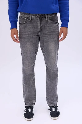 Mens Grey Straight Leg Jeans - Light /