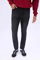 Mens Black Wash Super Skinny Jeans - /