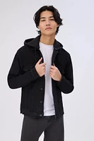 Amnesia Mens Denim Hooded Jacket - /