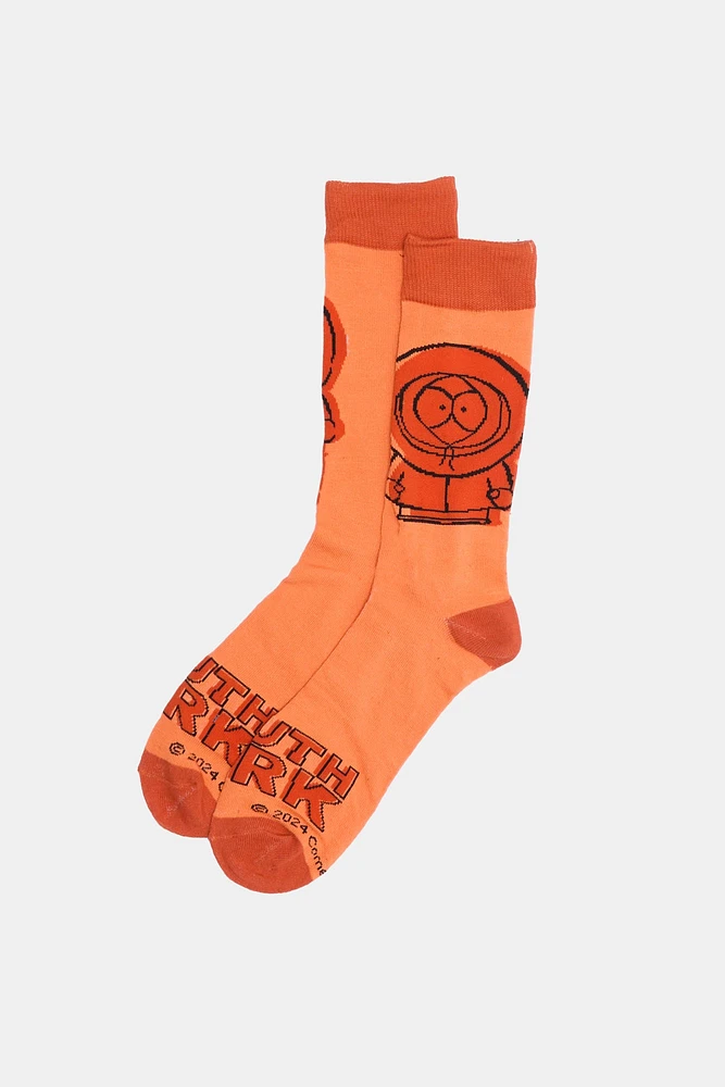 Mens South Park Crew Socks - Orange / O/S