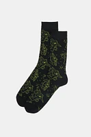 Mens The Mandalorian Crew Socks - Black / O/S