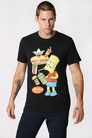 Mens Bart Simpson Squishee T-Shirt - Black /