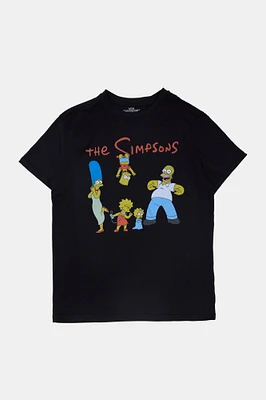 Mens The Simpsons Family T-Shirt - Black /