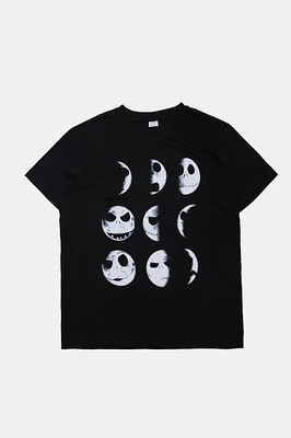 Mens Jack Skellington Moon Phases T-Shirt - Black /