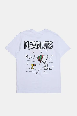 Mens Peanuts Snoopy Christmas T-Shirt - White /