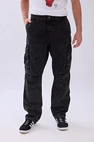 Arsenic Mens Black Cargo Jeans - /