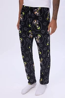 Mens Naruto Graphic Pajama Bottoms - Black /