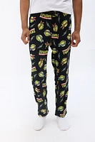 Mens Teenage Mutant Ninja Turtles Pajama Bottoms - Black /