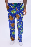 Mens Scooby-Doo Graphic Pajama Bottoms - Blue /