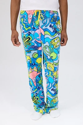 Mens SpongeBob & Patrick Pajama Bottoms - Multi /