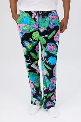 Mens Rick And Morty Portal Pajama Bottoms - Assorted /