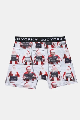 Zoo York Mens Santa Mugshot Boxer Brief - White /