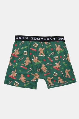 Zoo York Mens Gingerbread Man Boxer Brief - Green /