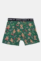 Zoo York Mens Gingerbread Man Boxer Brief - Green /