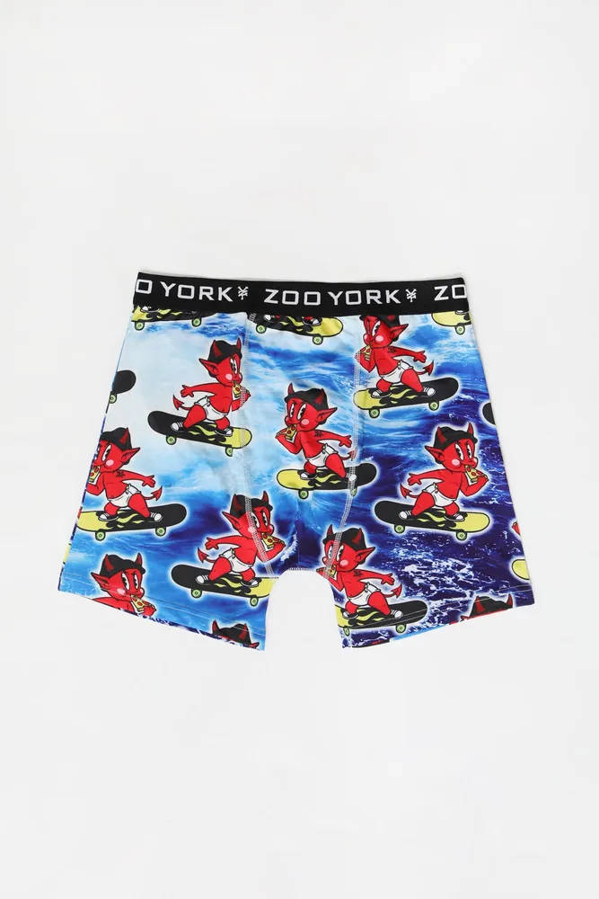 Zoo York Mens Devil Baby Boxer Brief - Blue /