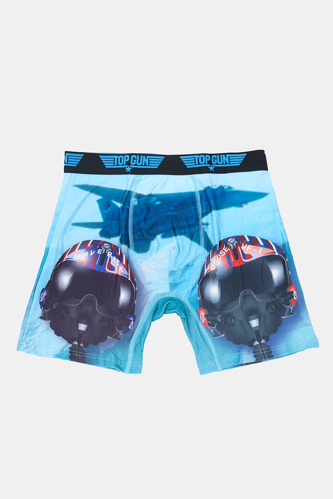 Mens Top Gun Boxer Brief - Teal /