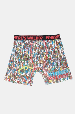 Mens Where's Waldo? Boxer Brief - Assorted /