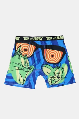 Mens Tom and Jerry Boxer Brief - Blue /