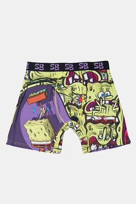 Mens SpongeBob SquarePants Boxer Brief - Yellow /