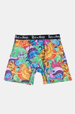 Mens Rick and Morty Boxer Brief - Black /