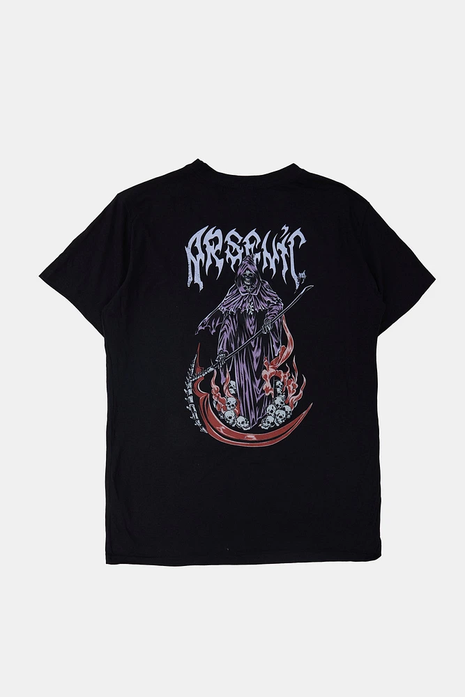 Arsenic Mens Grim Reaper T-Shirt - Black /