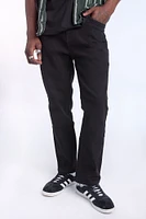 Mens Straight Leg Black Jeans - /