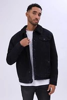 West49 Mens Sherpa Lined Denim Jacket - /