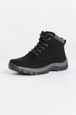 Mens Hiker Boots with Faux Fur - /