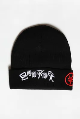 Zoo York Mens Logo Foldup Beanie - Black / O/S