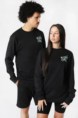 Zoo York Unisex Sushi Graphic Long Sleeve Top - Black /