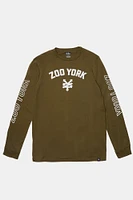 Zoo York Mens Puff Logo Long Sleeve - Dark Green /