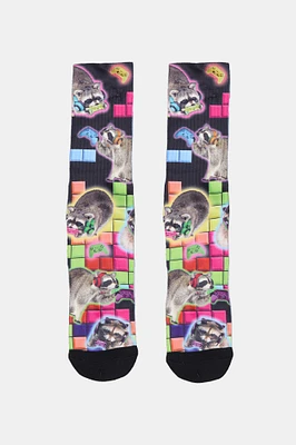 Zoo York Mens Printed Crew Socks - / O/S