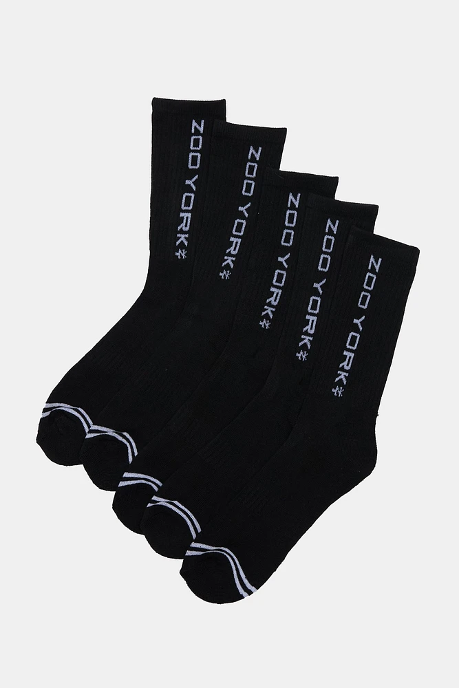 Zoo York Mens 5-Pack Athletic Crew Socks - / O/S