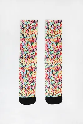 Zoo York Mens Fruity Cereal Crew Socks - Red / O/S