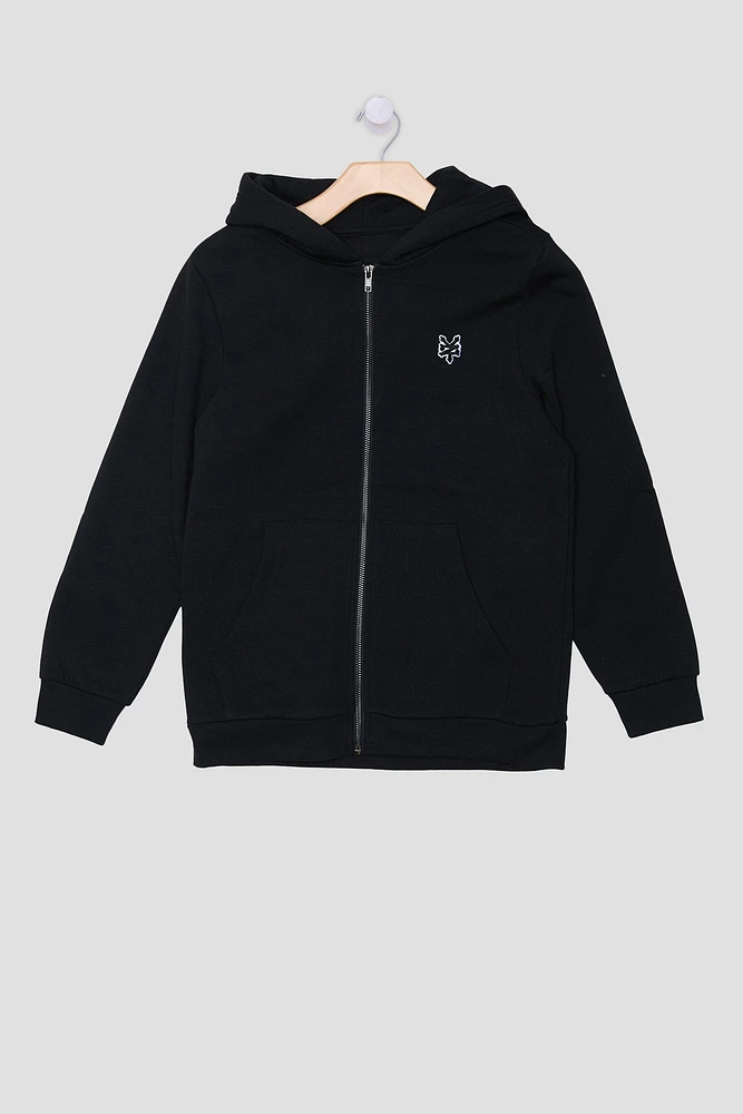 Zoo York Youth Embroidered Logo Zip-Up Hoodie - /