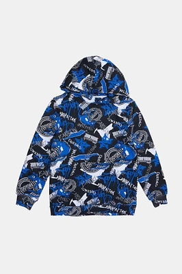 Zoo York Youth NYC Graffiti Hoodie - Blue /