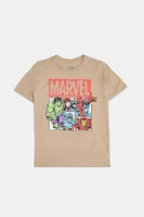 Youth Marvel Avengers Team T-Shirt - Tan /