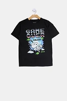 Youth Snoopy Game Over T-Shirt - Black /