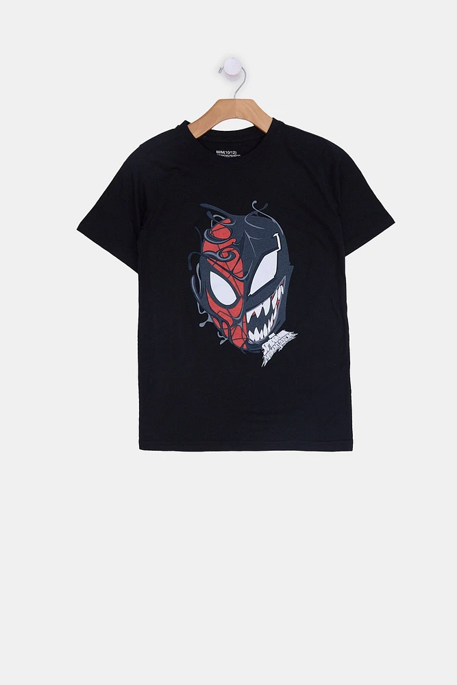 Youth Spider-Man & Venom T-Shirt - Black /