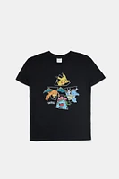 Youth Pokémon Graphic T-Shirt - Black /