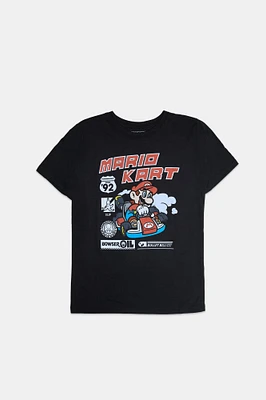 Youth Mario Kart Graphic T-Shirt - Black /