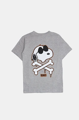 Youth Peanuts Snoopy Crossbones T-Shirt - Black /