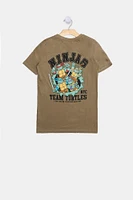 Youth Team Turtles Graphic T-Shirt - Dark Green /