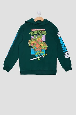 Youth Teenage Mutant Ninja Turtles Graphic Hoodie - Green /