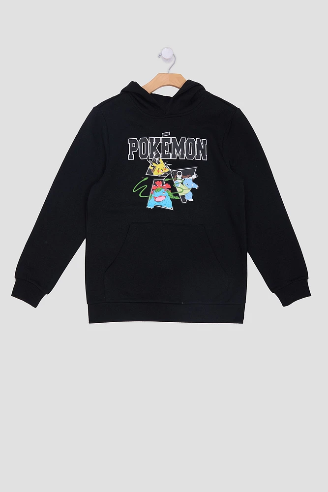 Youth Pokémon Graphic Hoodie - Black /