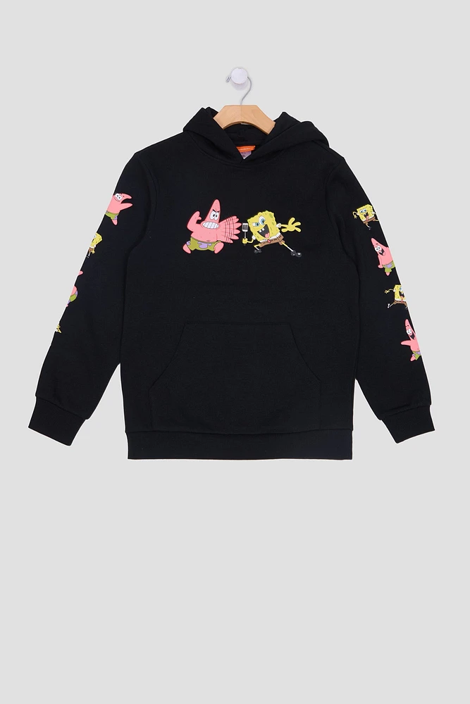 Youth SpongeBob & Patrick Hoodie - Black /